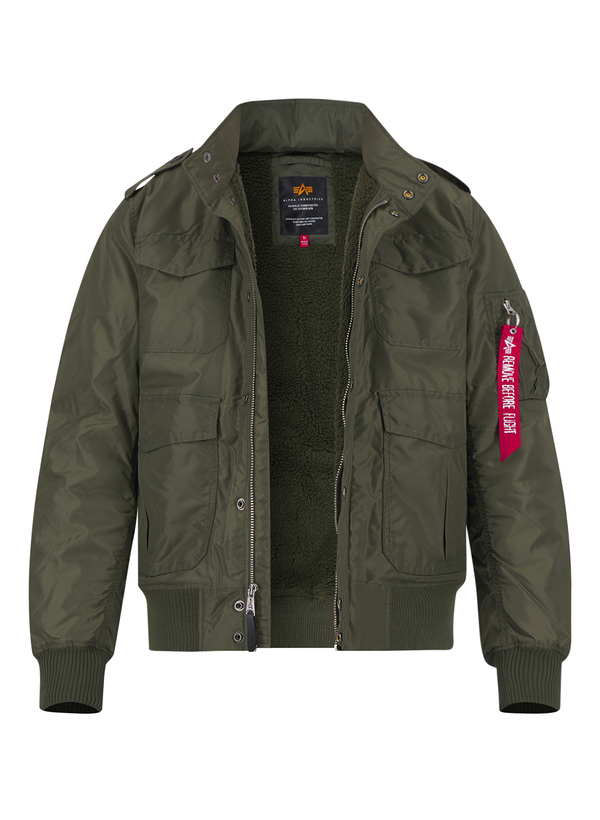 ALPHA INDUSTRIES Herren Jacken schwarz Nylon unifarben