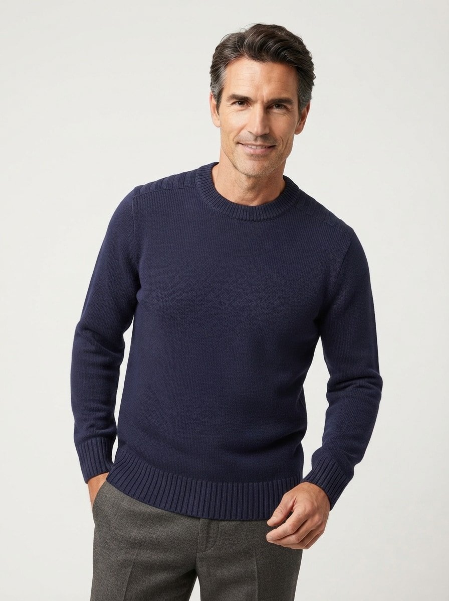 Pullover, Baumwolle, navy