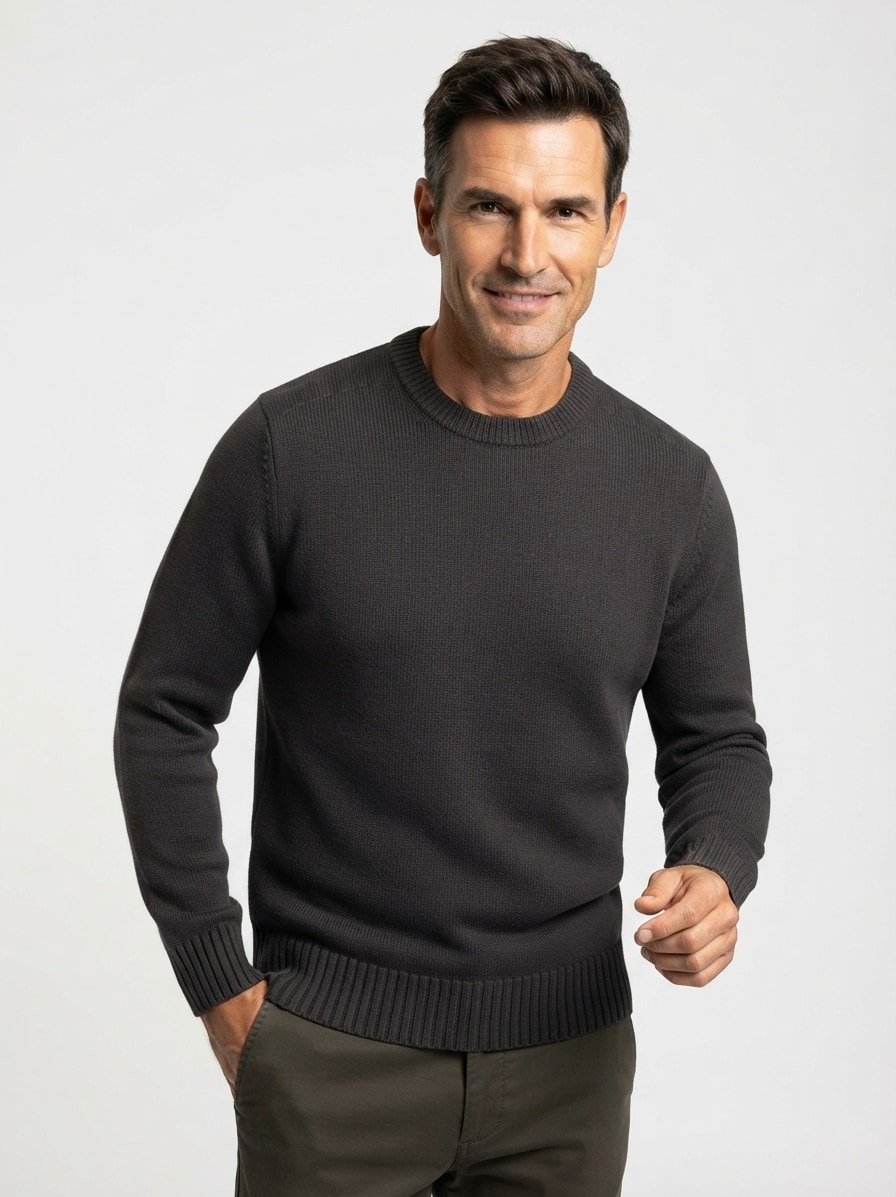 Pullover, Baumwolle, schwarz