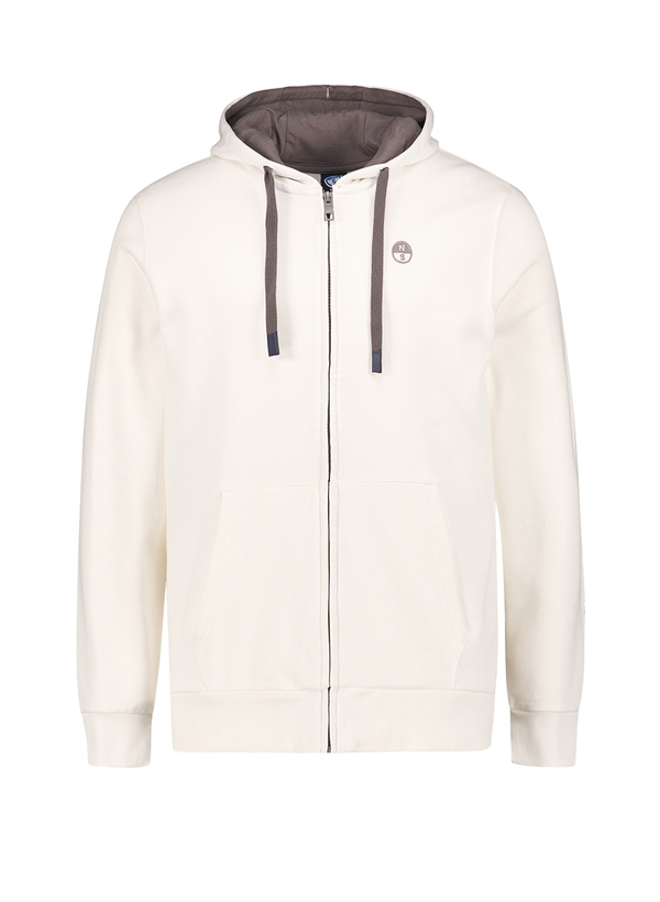 Sweatjacke, Baumwolle, ecru