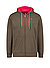 Sweatjacke, Baumwolle, oliv - oliv