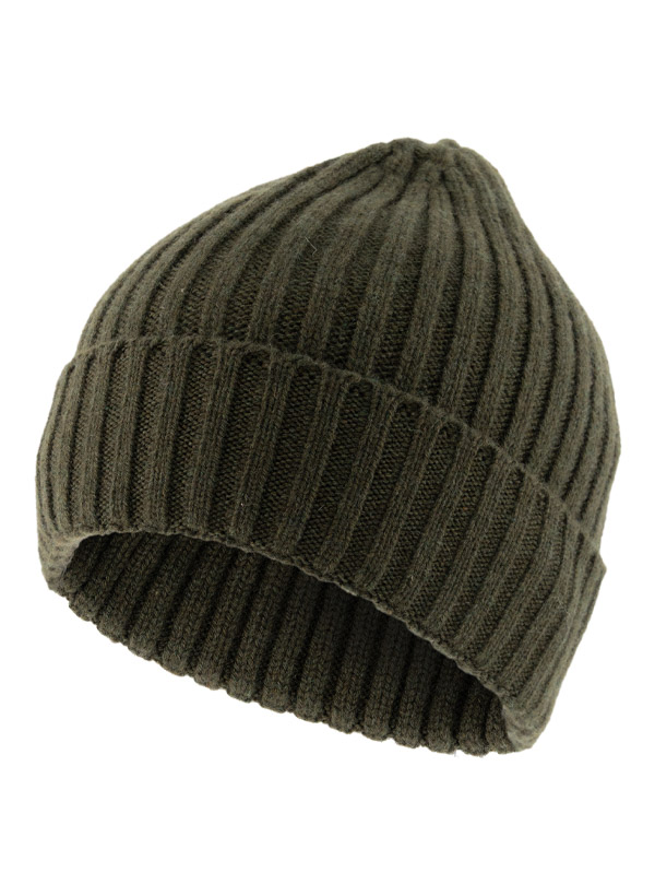 Strickmütze, Reines Kaschmir, oliv