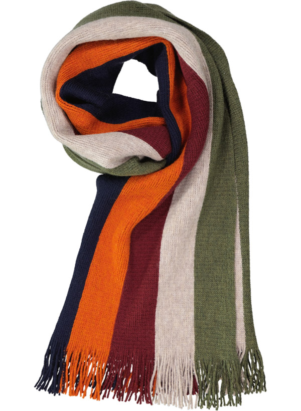 Raschelschal, Schurwolle, multicolor gestreift