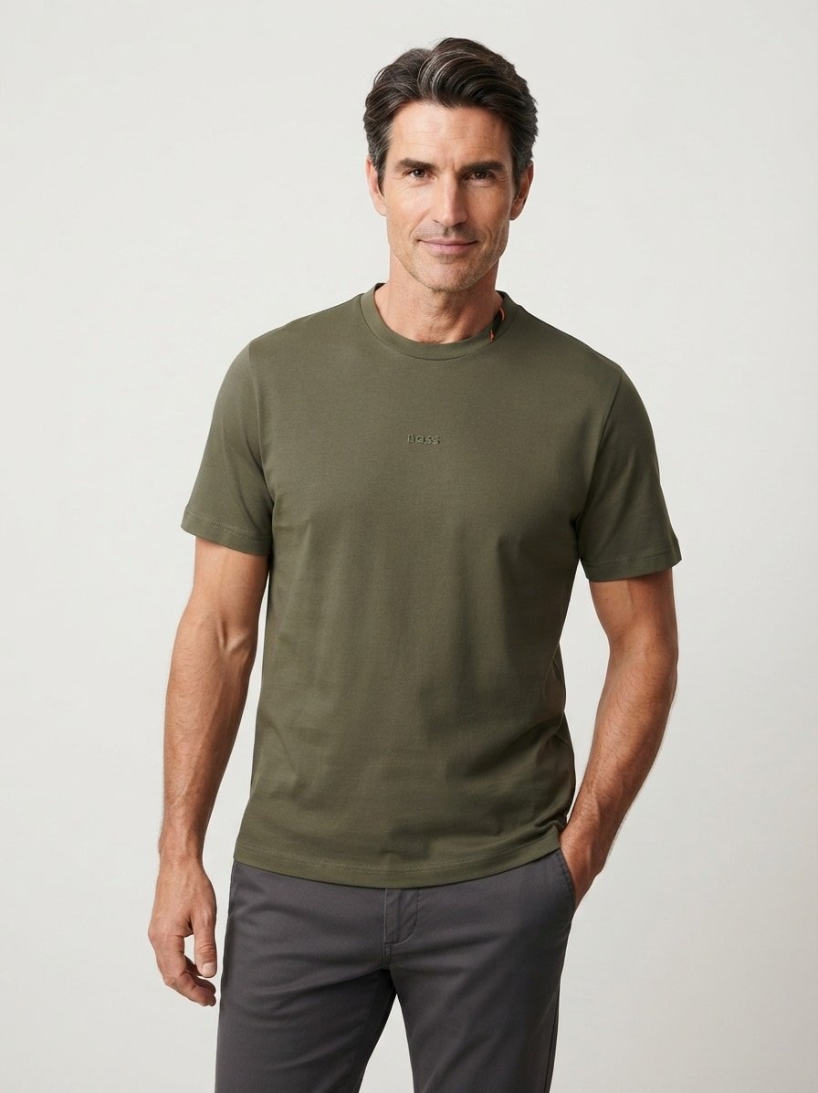 T-Shirt TChup, Stretch-Baumwolle, flaschengrün
