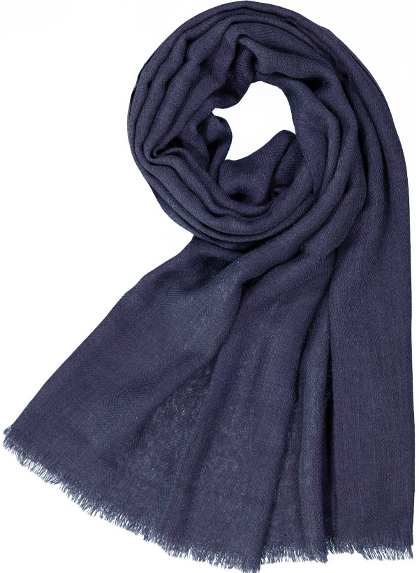Schal, Schurwoll-Mix, navy