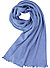 Raschelschal, Schurwolle, blau meliert - blau
