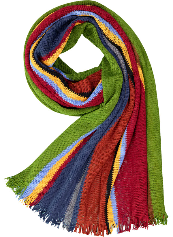 Raschelschal, Schurwolle, multicolor gestreift