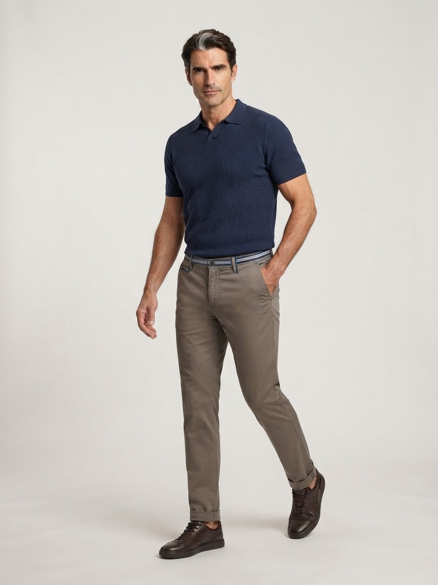 Hose, Slim Fit, Baumwolle-Stretch, dunkelgrau
