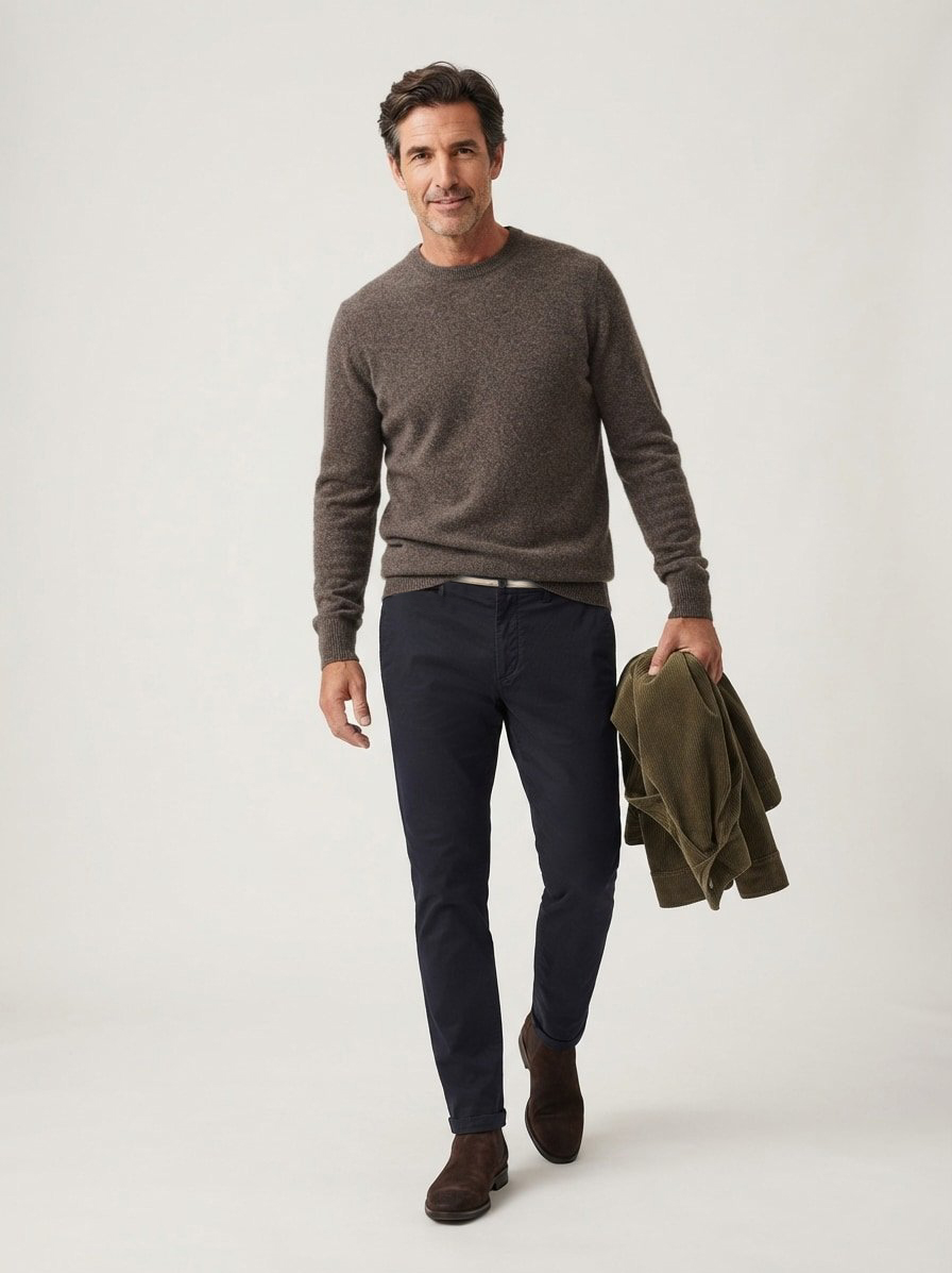 Hose, Slim Fit, Baumwolle-Stretch, navy