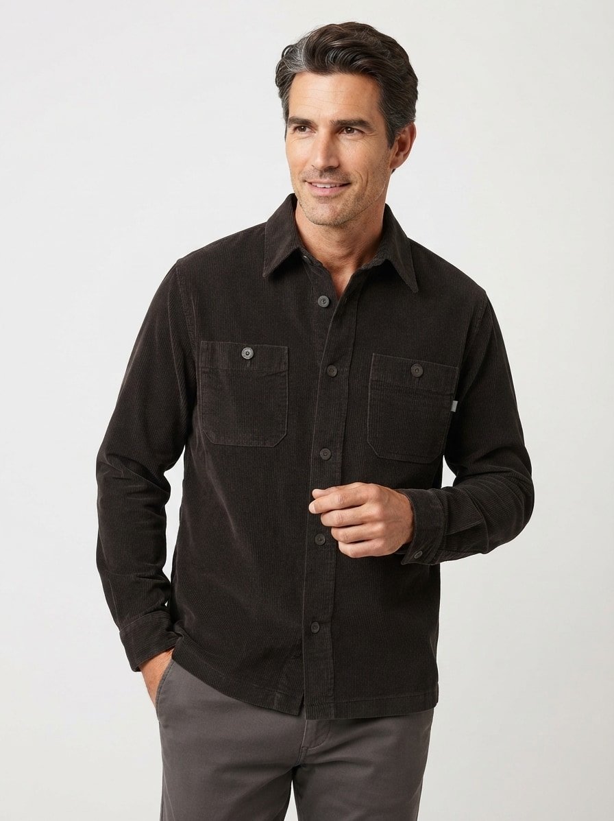 Overshirt Cimet, Cord, dunkelbraun