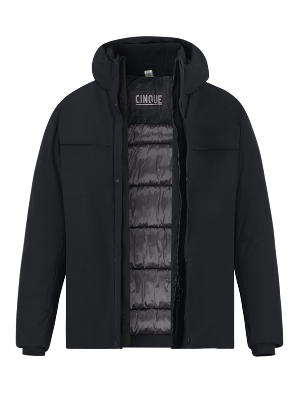 Jacke Ciresponse, Mikrofaser wasserabweisend, schwarz