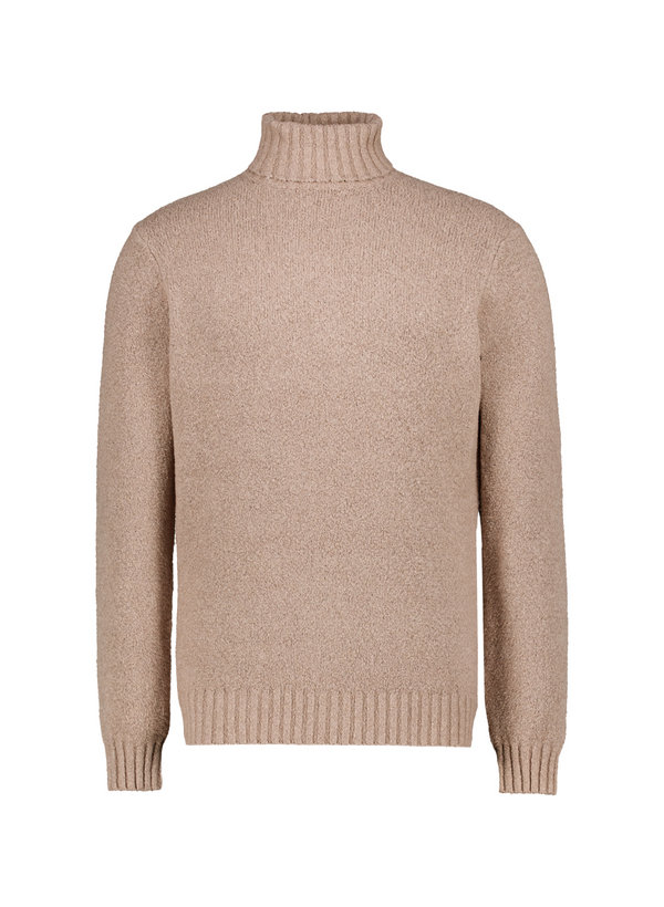 Rollkragenpullover Cizino, Baumwolle, hellbraun meliert