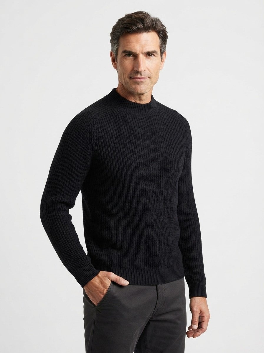 Pullover Cithono, Baumwolle-Wolle, dunkelblau