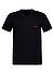 T-Shirts, Regular, Baumwolle, schwarz - schwarz