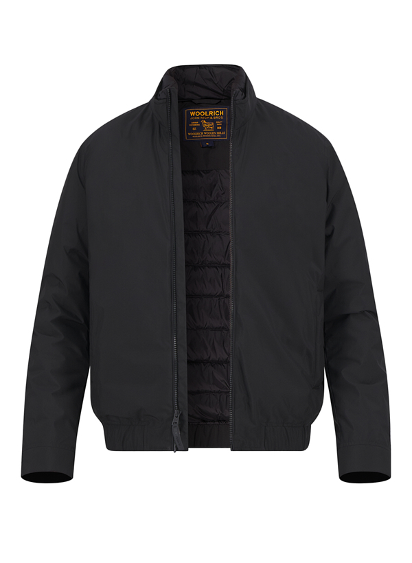 Daunenblouson, Mikrofaser, schwarz