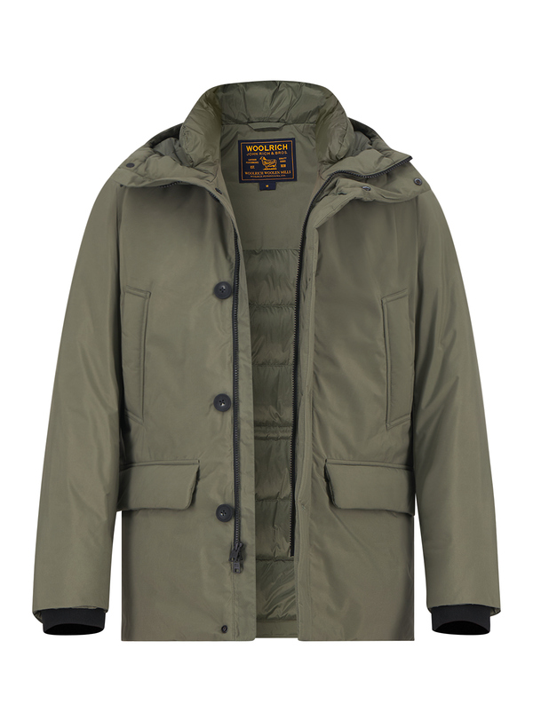 WOOLRICH Herren Jacken grün Mikrofaser