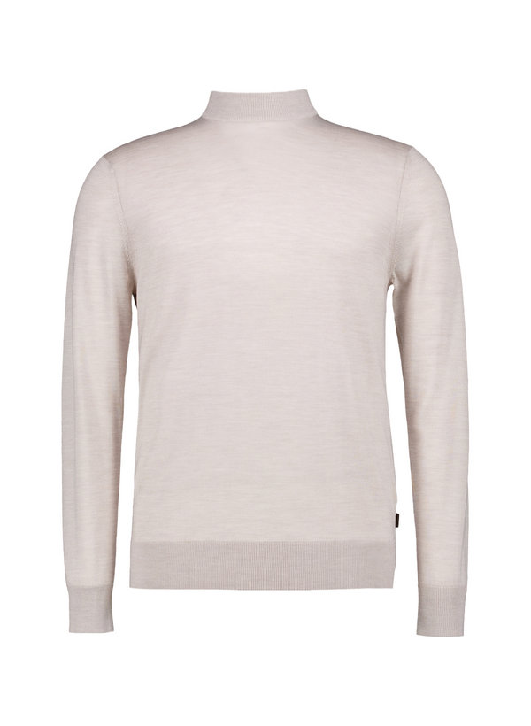 Stehkragenpullover Nando, Wolle-Seide, ecru meliert
