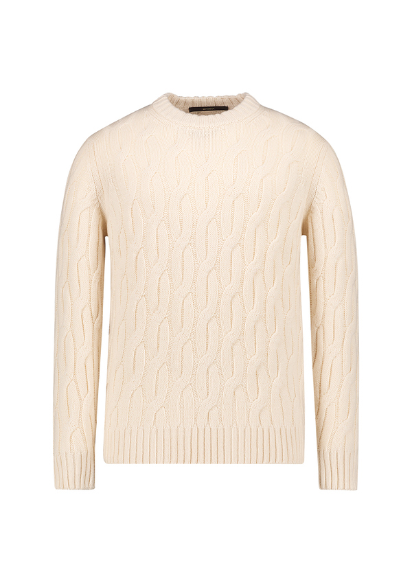 Pullover Ecosio, Kaschmir, ecru strukturiert
