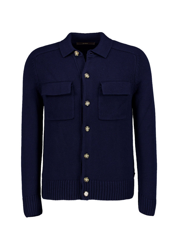 Windsor Herren Cardigan blau unifarben
