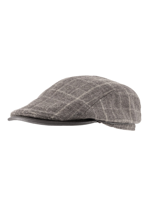 bugatti Herren Mützen/Caps/Hüte braun Woll-Stoff kariert