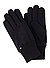 Handschuhe, Wollfilz Fleece gefüttert, schwarz - schwarz