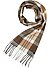 Schal, Mikrofaser, braun-beige kariert - braun