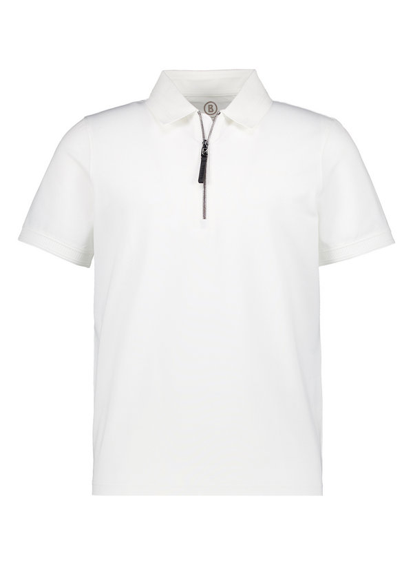 Zip-Polo Timo11, Regular Fit, Baumwoll-Piqué, weiß
