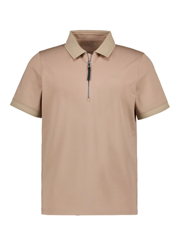 Zip-Polo Timo11, Regular Fit, Baumwoll-Piqué, beige