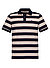Polo-Shirt Timo-5F, Regular Fit, Baumwoll-Piqué, navy-sand gestreift - dunkelblau-beige