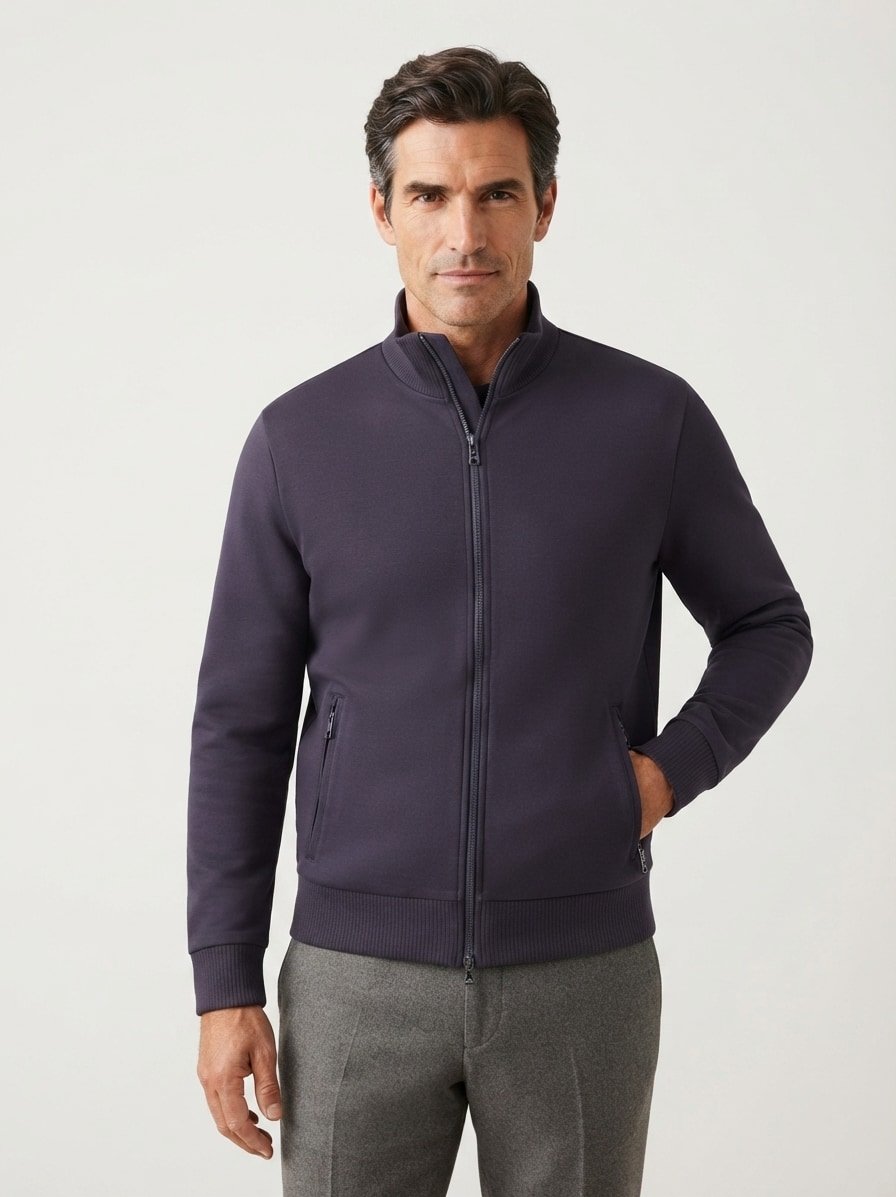 Sweatjacke Winston, Baumwolle, navy