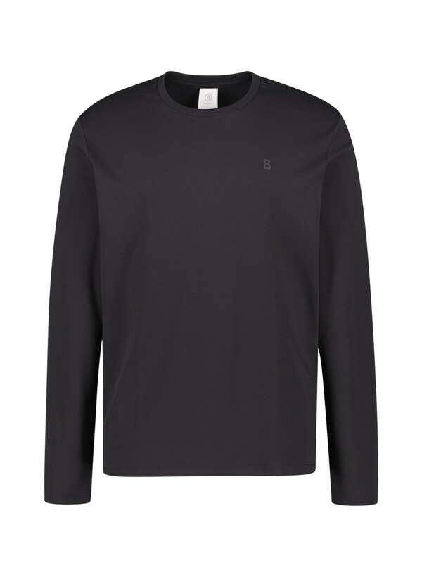 Longsleeve Arvid, Baumwolle mercerisiert, schwarz