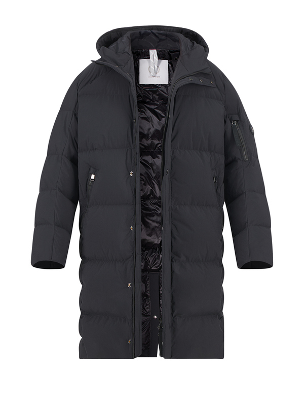 Daunenparka Erico-D3, Nylon wasserabweisend, schwarz
