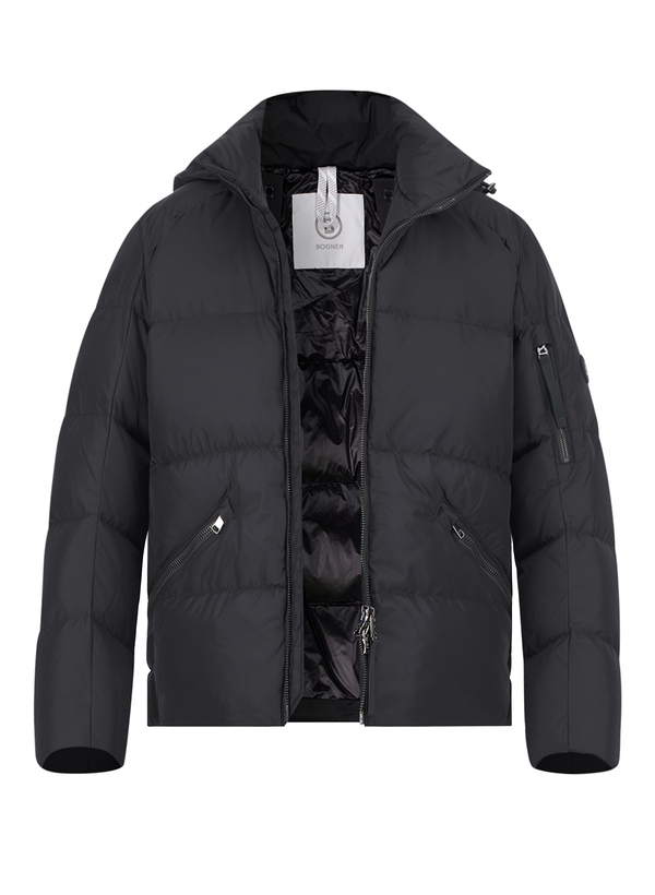 Daunenjacke Jamy-D3, Nylon wasserabweisend, schwarz