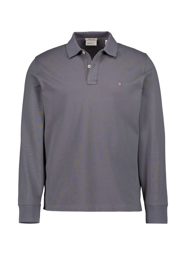Polo-Shirt, Regular Fit, Baumwoll-Piqué, mittelgrau