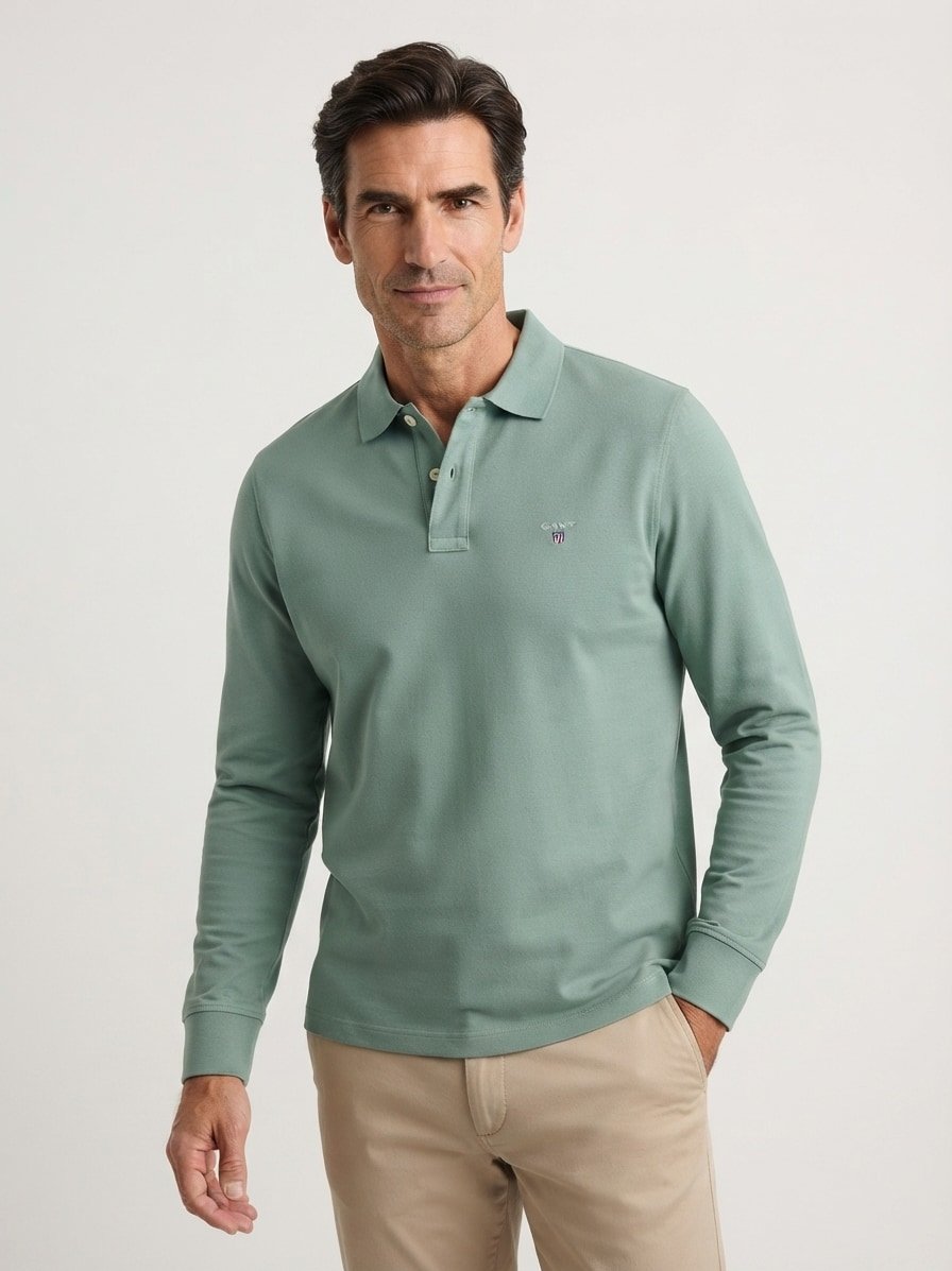 Polo-Shirt, Regular Fit, Baumwoll-Piqué, mint