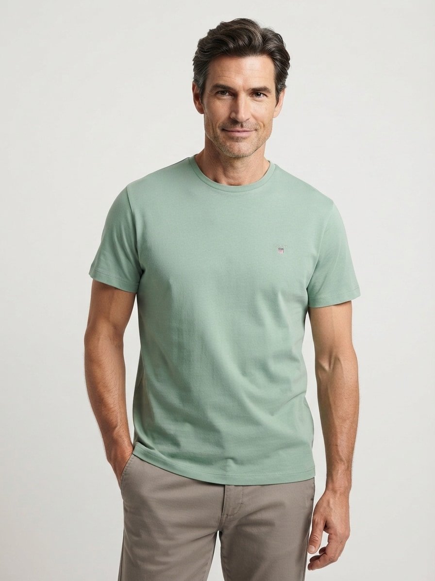 T-Shirt, Regular Fit, Baumwolle, mint