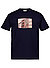 T-Shirt, Baumwolle, Print, nachtblau - nachtblau