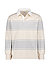 Pullover, Baumwolle, creme-silbergau gestreift - creme-grau