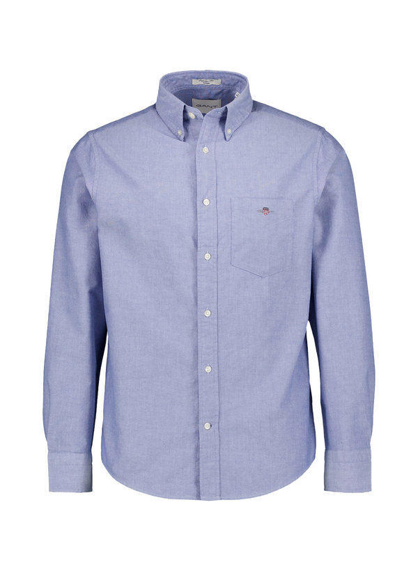 Hemd, Regular, Oxford, Button-Down, Brusttasche, blau