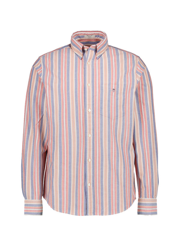 Hemd, Regular, Oxford, Button-Down, Brusttasche, multicolor gestreift