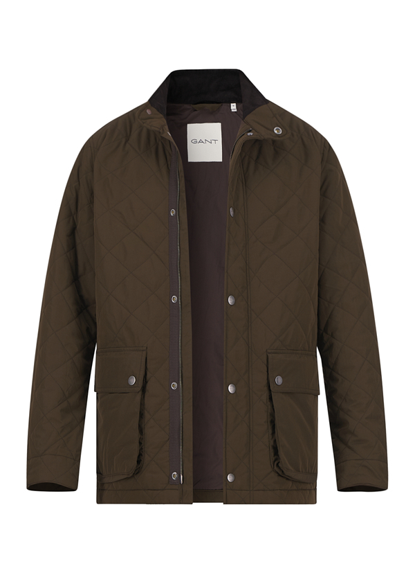 Steppjacke, Mikrofaser wasserabweisend, oliv-schwarzbraun