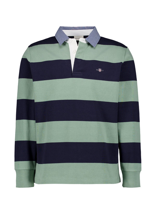 Pullover, Baumwolle, grün-navy gestreift