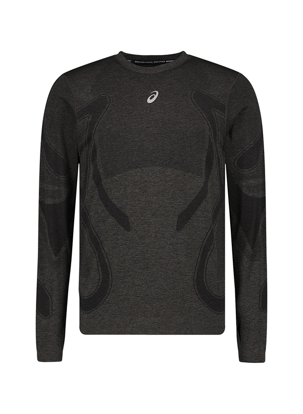 Longsleeve, Funktionsfaser Actibreeze, schwarz-graumeliert