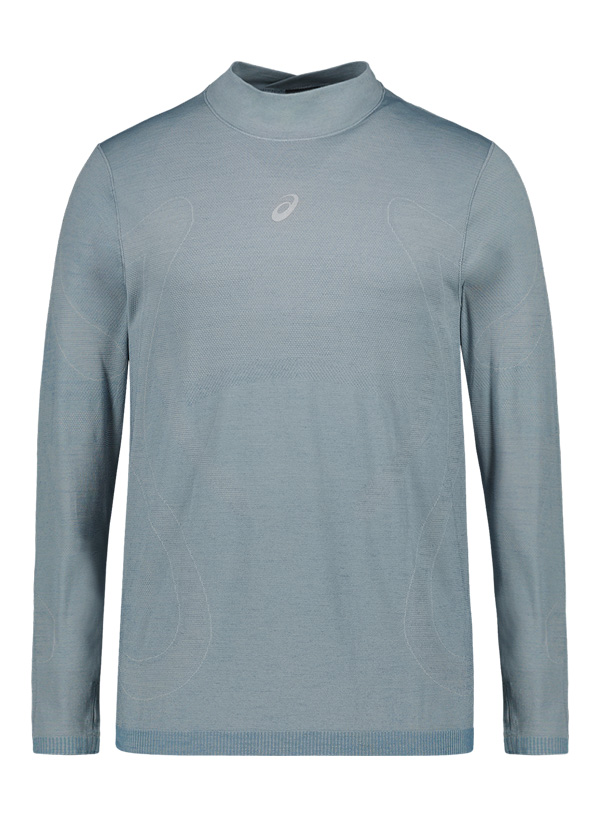 Longsleeve, Regular Fit, Mikrofaser-Wollmischung, emerald grün meliert