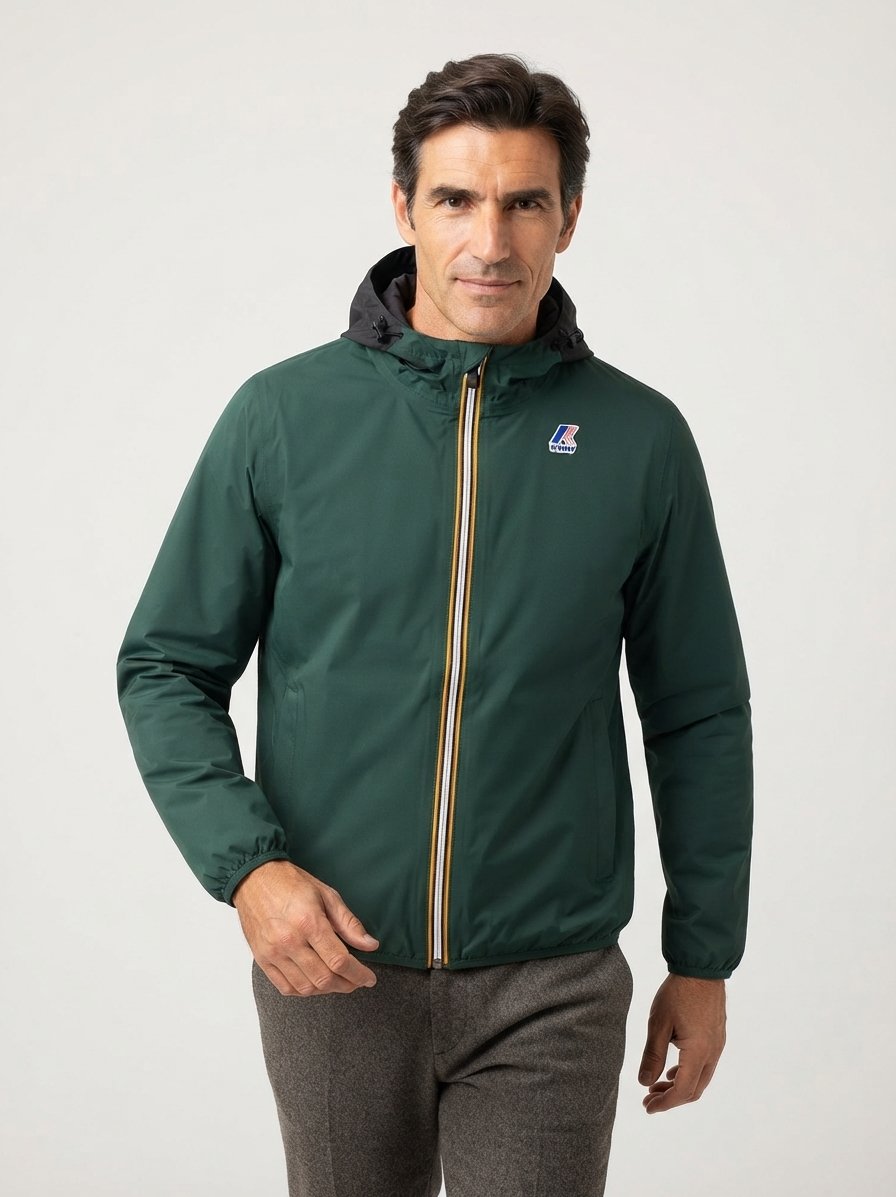 Regenjacke, Mikrofaser, wasserabweisend, grün