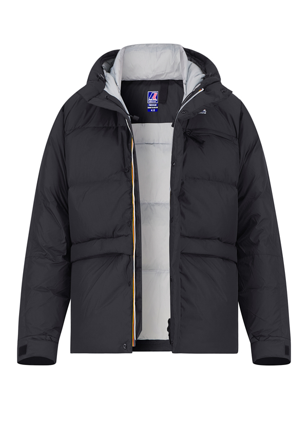 Daunenjacke, Mikrofaser wasserabweisend, schwarz