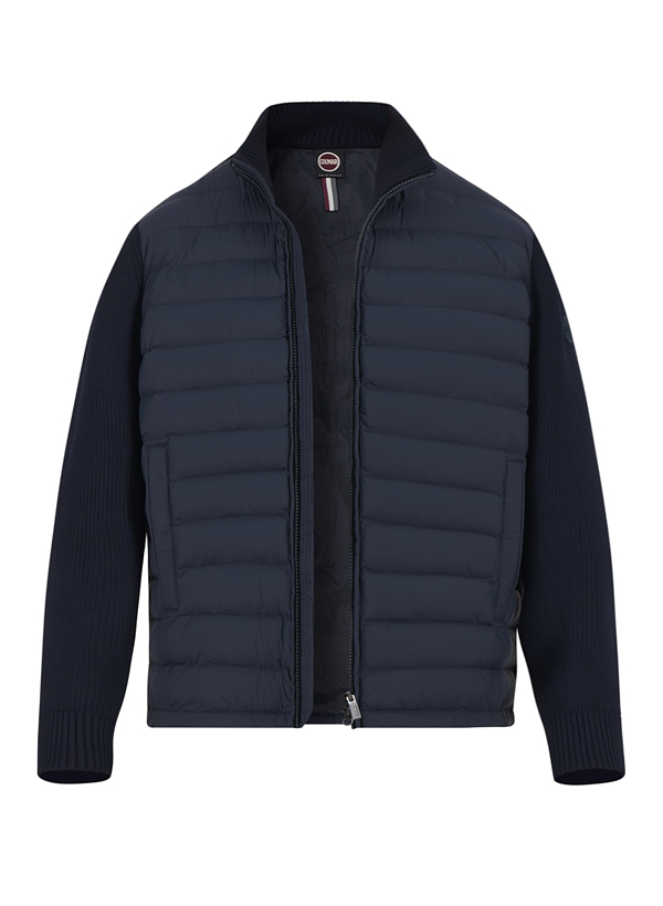 Hybrid Jacke, Strick Mikrofaser, navy