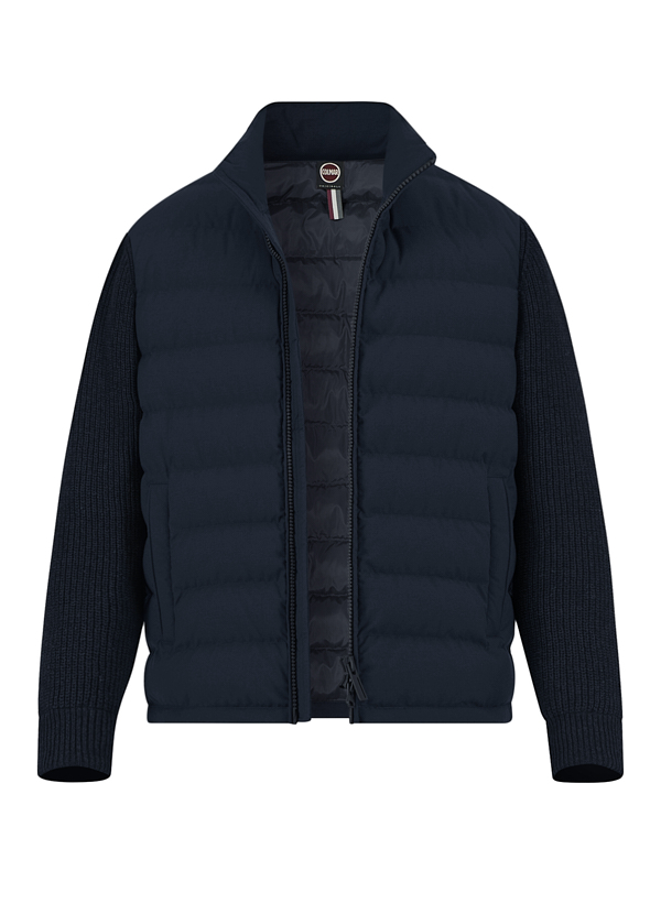 Hybrid Jacke, Strick Mikrofaser, navy