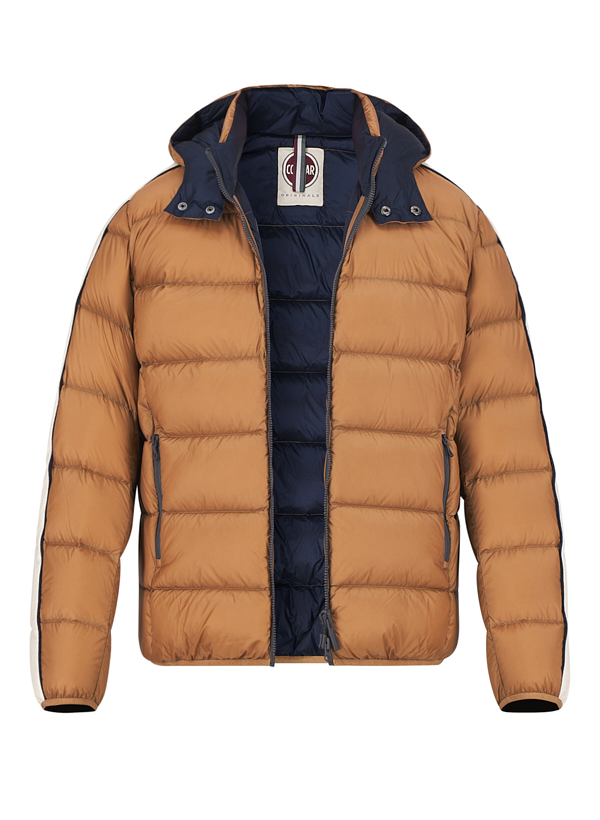 Daunenjacke, Nylon, hellbraun