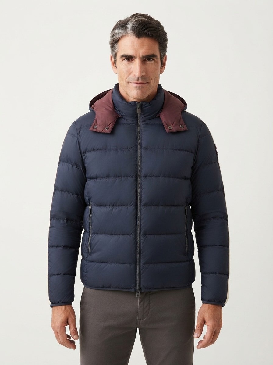 Daunenjacke, Nylon, navy